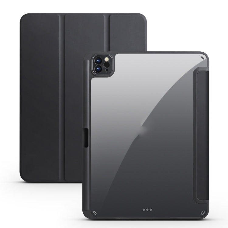 Acrylic 3-folding Smart Leather Tablet Case, For iPad Air 13 2024 / Pro 12.9 2022 / 2021/2020/2018, For Samsung Galaxy Tab S6 Lite 2020/2022