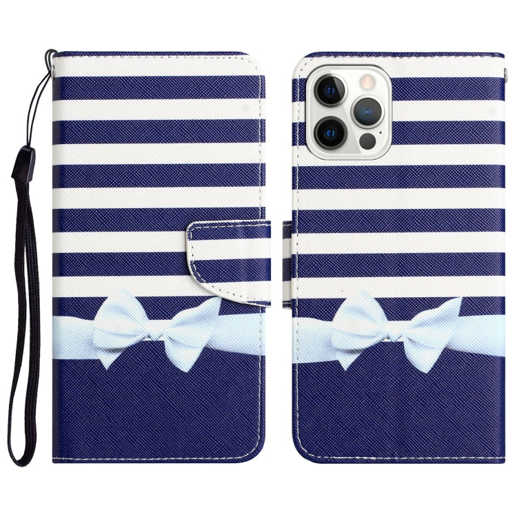 Colored Drawing Leather Phone Case, For iPhone 14 Pro