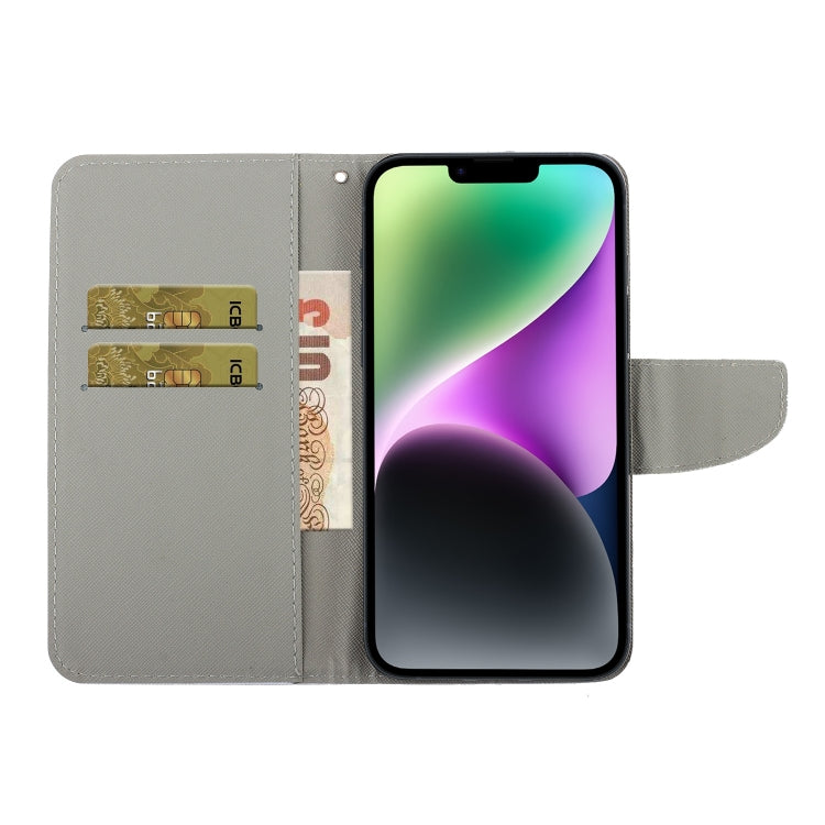 Colored Drawing Leather Phone Case, For iPhone 13