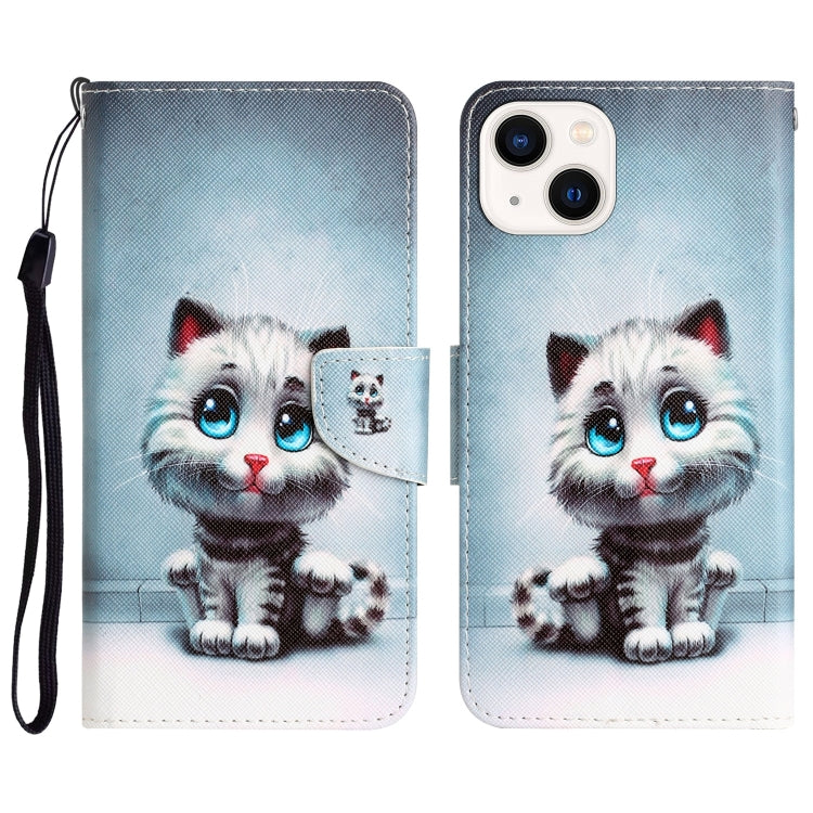 Colored Drawing Leather Phone Case, For iPhone 13
