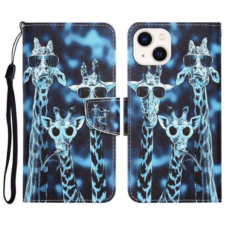 Colored Drawing Leather Phone Case, For iPhone 13