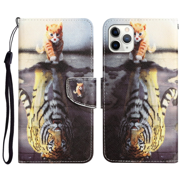 Colored Drawing Leather Phone Case, For iPhone 11 Pro