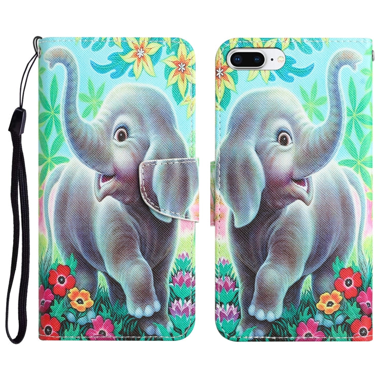 Colored Drawing Leather Phone Case, For iPhone 7 Plus / 8 Plus