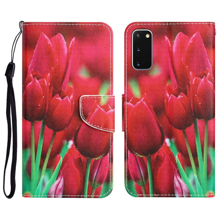 Colored Drawing Leather Phone Case, For Samsung Galaxy S20
