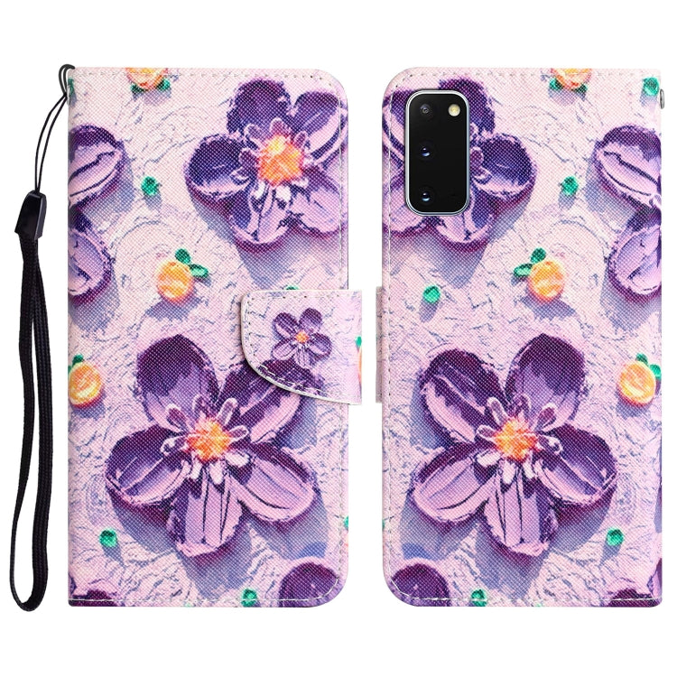 Colored Drawing Leather Phone Case, For Samsung Galaxy S20