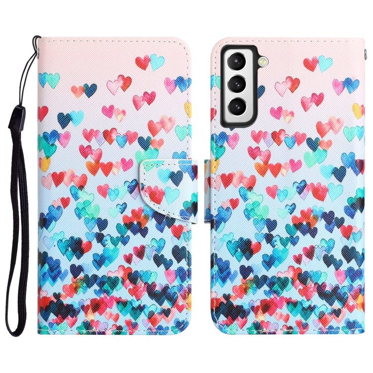 Colored Drawing Leather Phone Case, For Samsung Galaxy S21 FE 5G