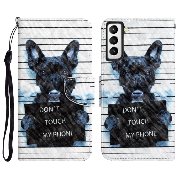 Colored Drawing Leather Phone Case, For Samsung Galaxy S22 5G