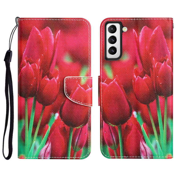 Colored Drawing Leather Phone Case, For Samsung Galaxy S22+ 5G