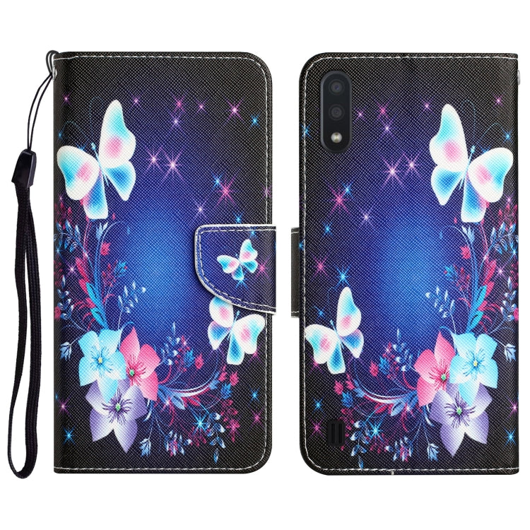 Colored Drawing Leather Phone Case, For Samsung Galaxy A01