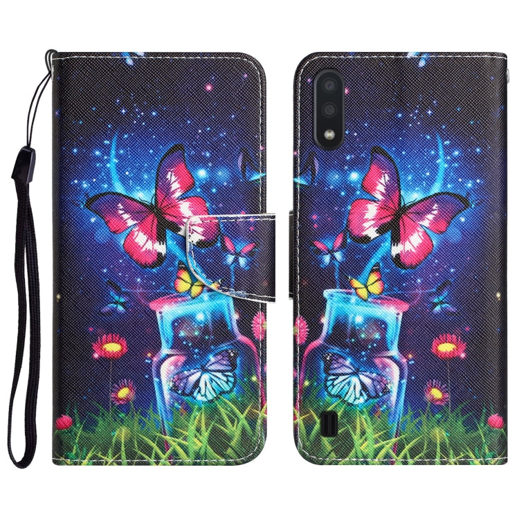 Colored Drawing Leather Phone Case, For Samsung Galaxy A01