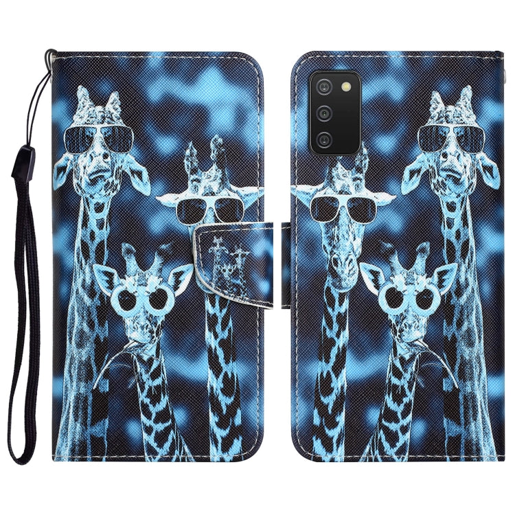 Colored Drawing Leather Phone Case, For Samsung Galaxy A02s
