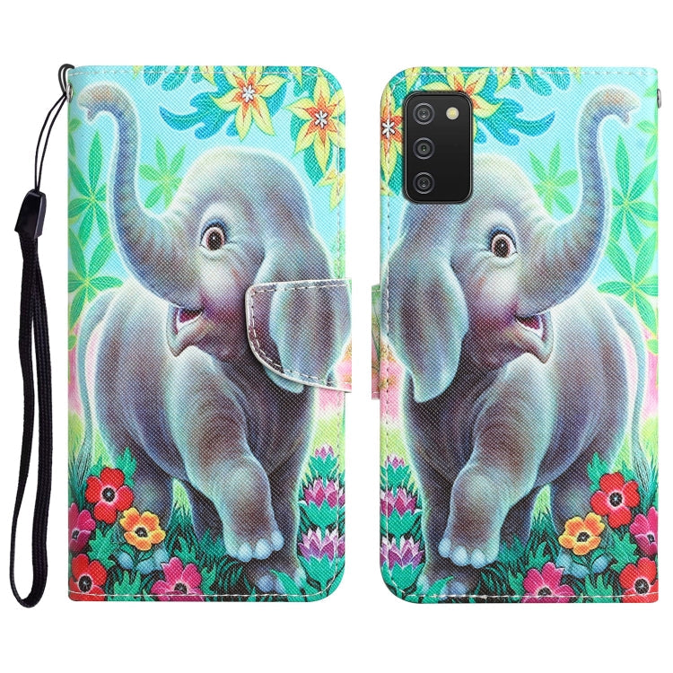 Colored Drawing Leather Phone Case, For Samsung Galaxy A02s