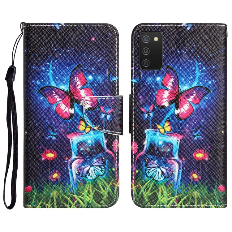 Colored Drawing Leather Phone Case, For Samsung Galaxy A02s