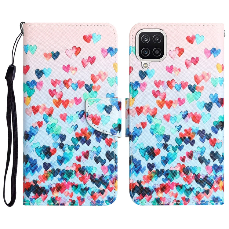Colored Drawing Leather Phone Case, For Samsung Galaxy A12