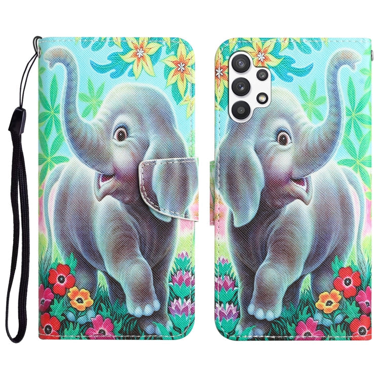 Colored Drawing Leather Phone Case, For Samsung Galaxy A13 4G
