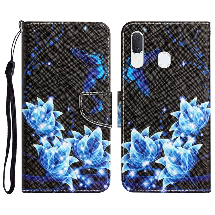 Colored Drawing Leather Phone Case, For Samsung Galaxy A20e
