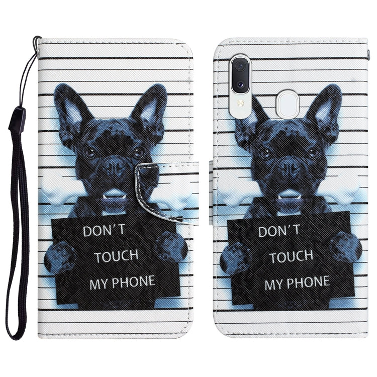 Colored Drawing Leather Phone Case, For Samsung Galaxy A20e