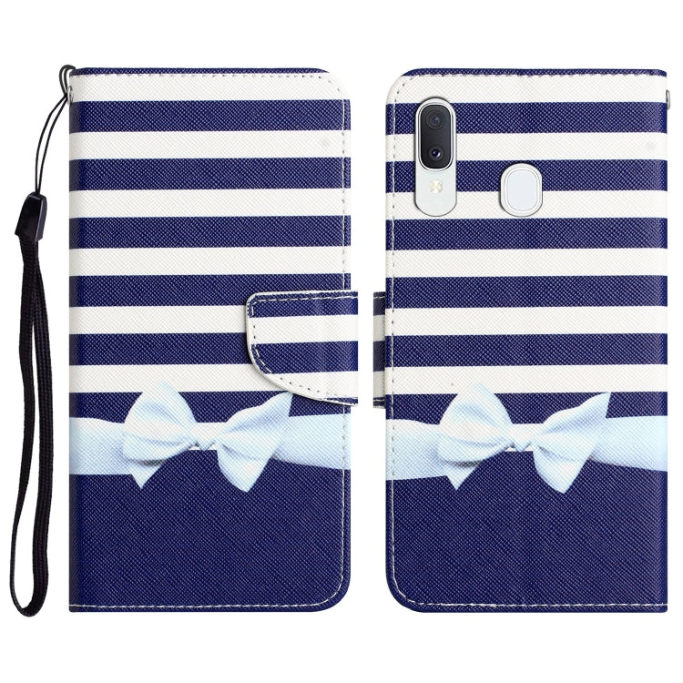 Colored Drawing Leather Phone Case, For Samsung Galaxy A20e