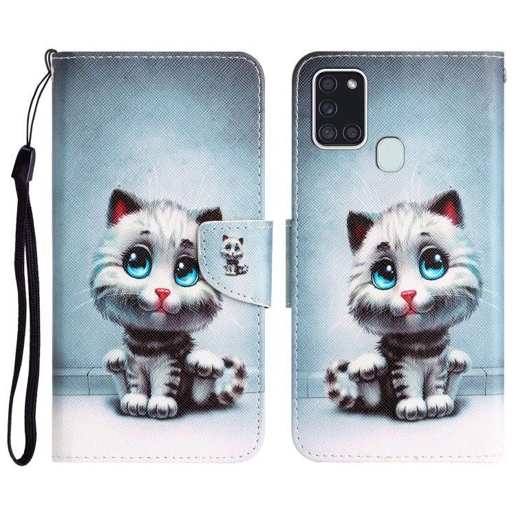 Colored Drawing Leather Phone Case, For Samsung Galaxy A21s