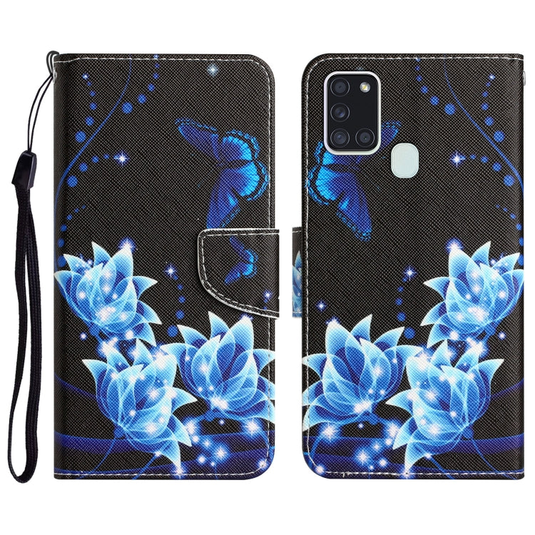 Colored Drawing Leather Phone Case, For Samsung Galaxy A21s
