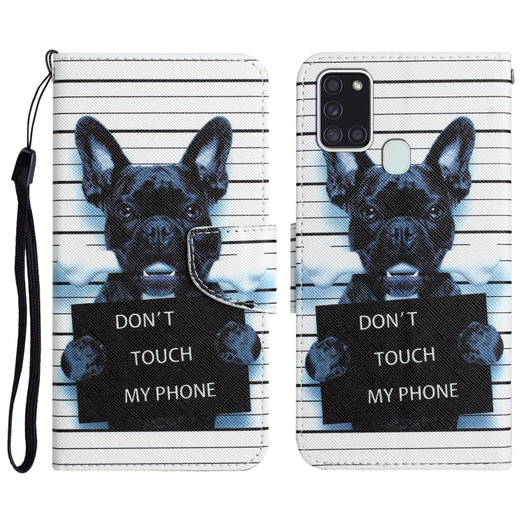 Colored Drawing Leather Phone Case, For Samsung Galaxy A21s