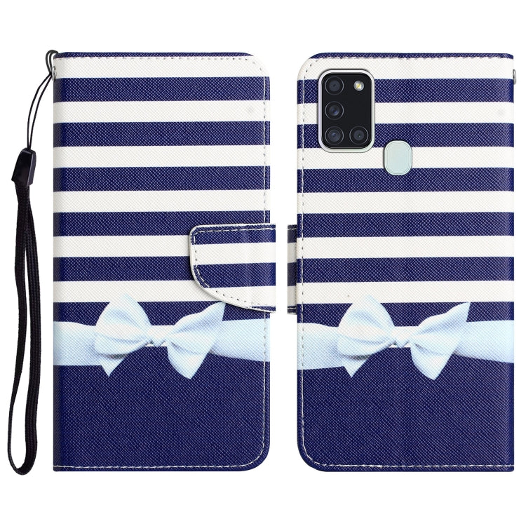 Colored Drawing Leather Phone Case, For Samsung Galaxy A21s