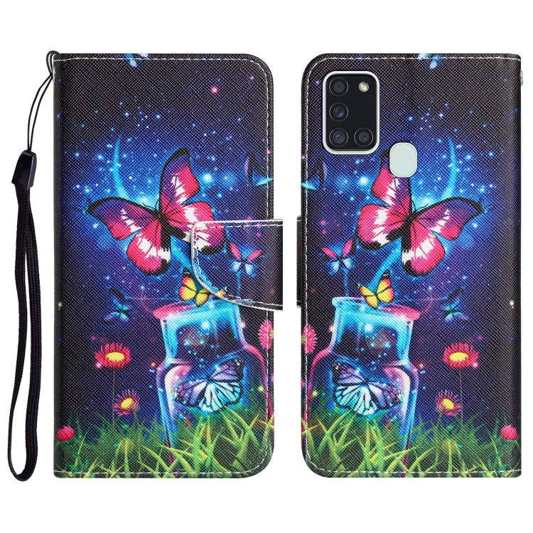 Colored Drawing Leather Phone Case, For Samsung Galaxy A21s
