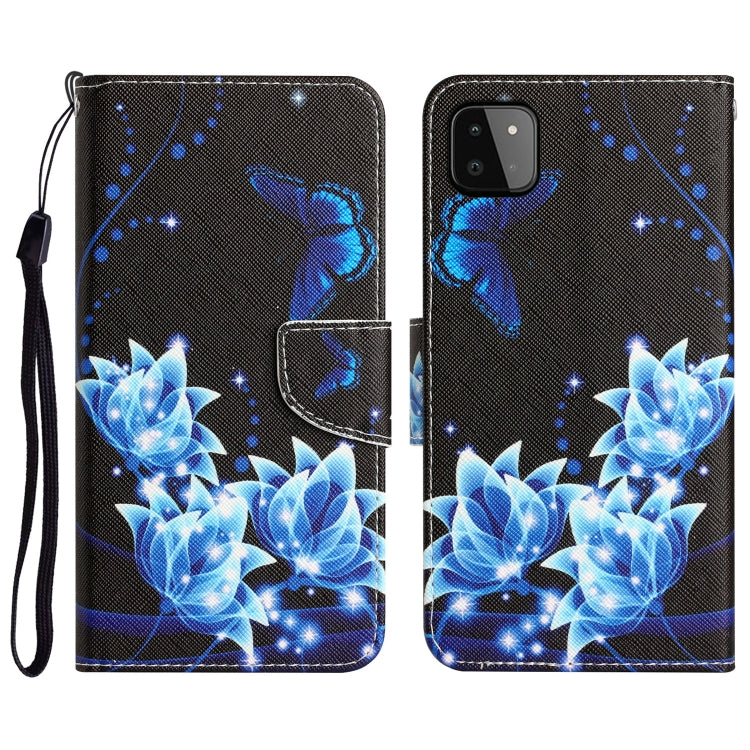 Colored Drawing Leather Phone Case, For Samsung Galaxy A22 5G