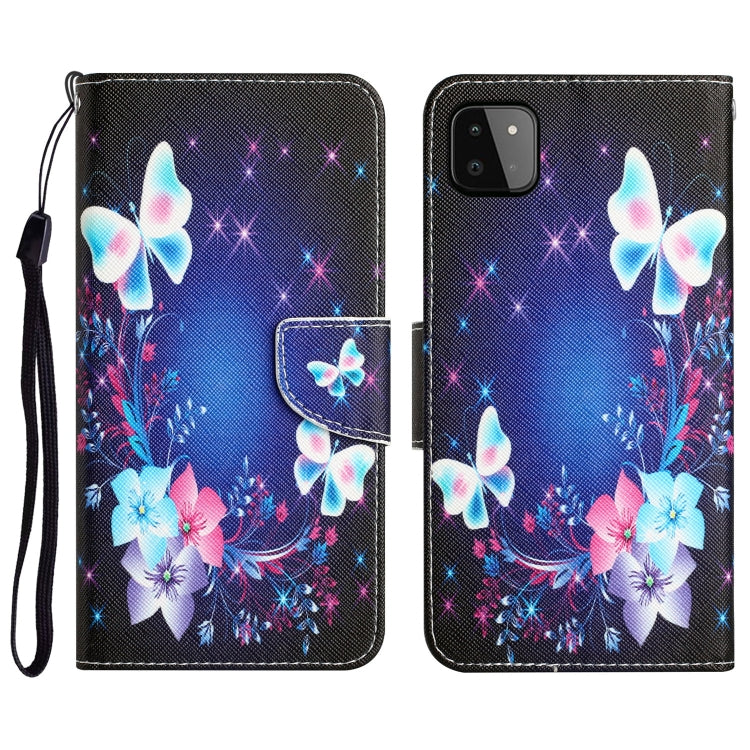 Colored Drawing Leather Phone Case, For Samsung Galaxy A22 5G