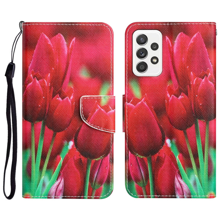 Colored Drawing Leather Phone Case, For Samsung Galaxy A23