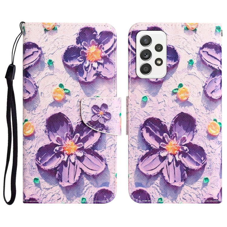 Colored Drawing Leather Phone Case, For Samsung Galaxy A23