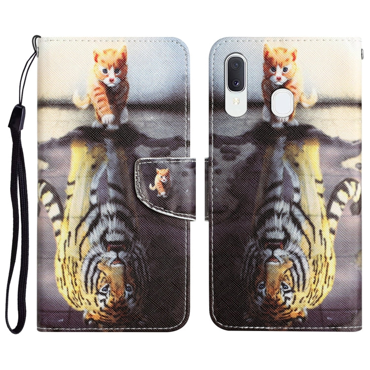 Colored Drawing Leather Phone Case, For Samsung Galaxy A40