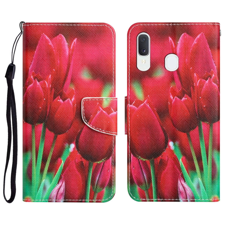 Colored Drawing Leather Phone Case, For Samsung Galaxy A40