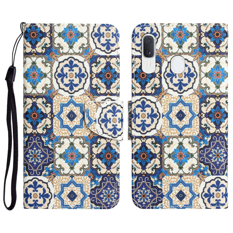 Colored Drawing Leather Phone Case, For Samsung Galaxy A40