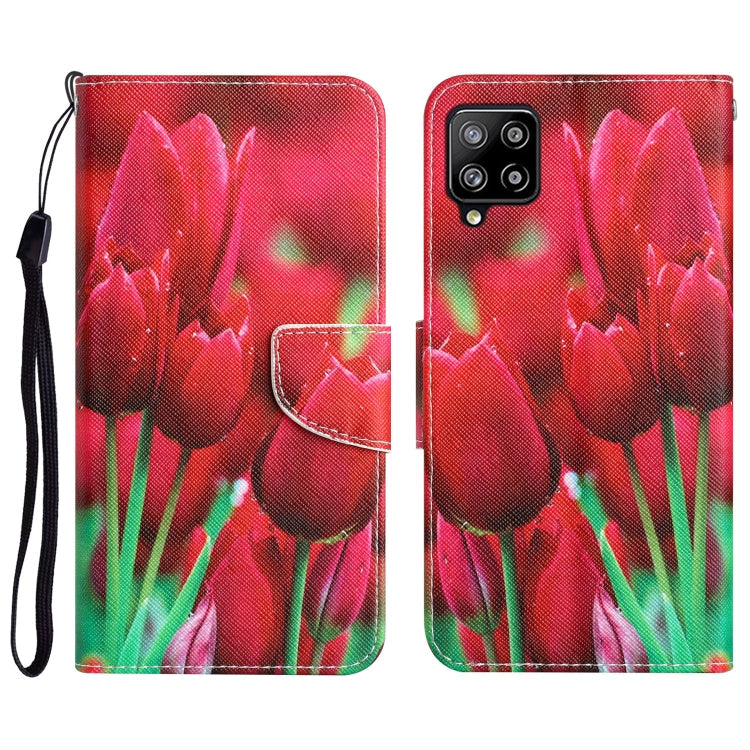 Colored Drawing Leather Phone Case, For Samsung Galaxy A42
