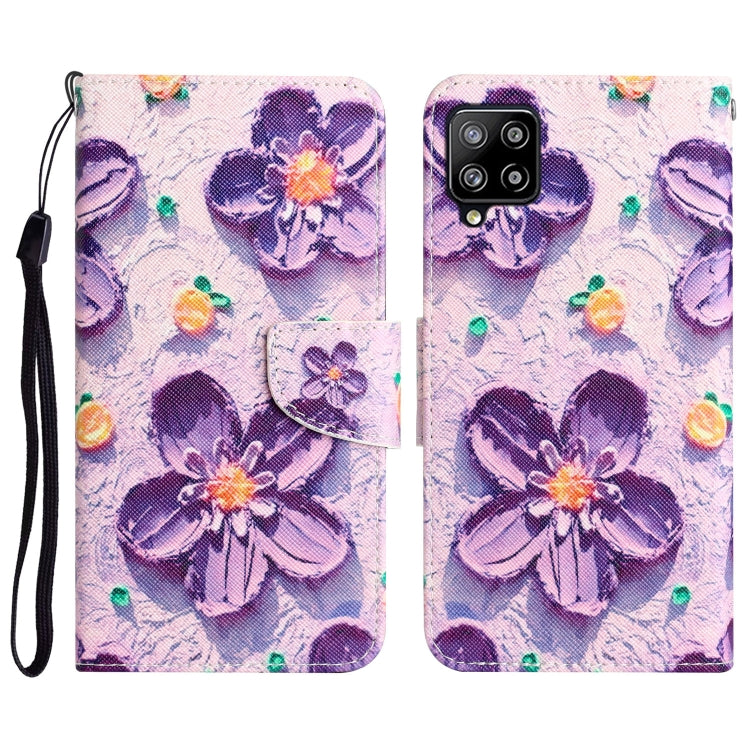 Colored Drawing Leather Phone Case, For Samsung Galaxy A42