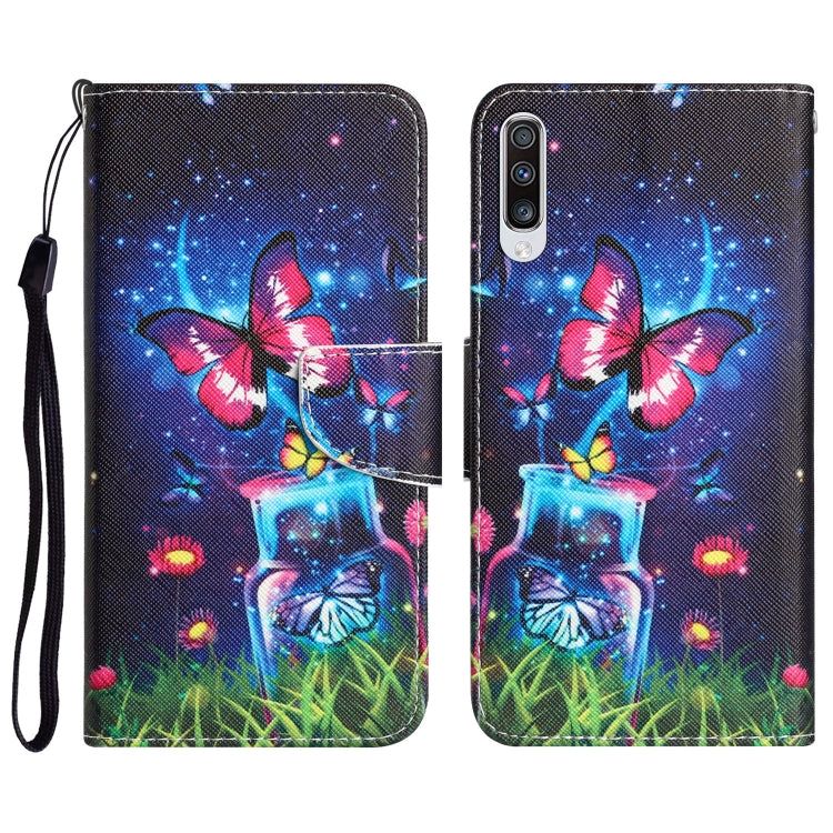 Colored Drawing Leather Phone Case, For Samsung Galaxy A50