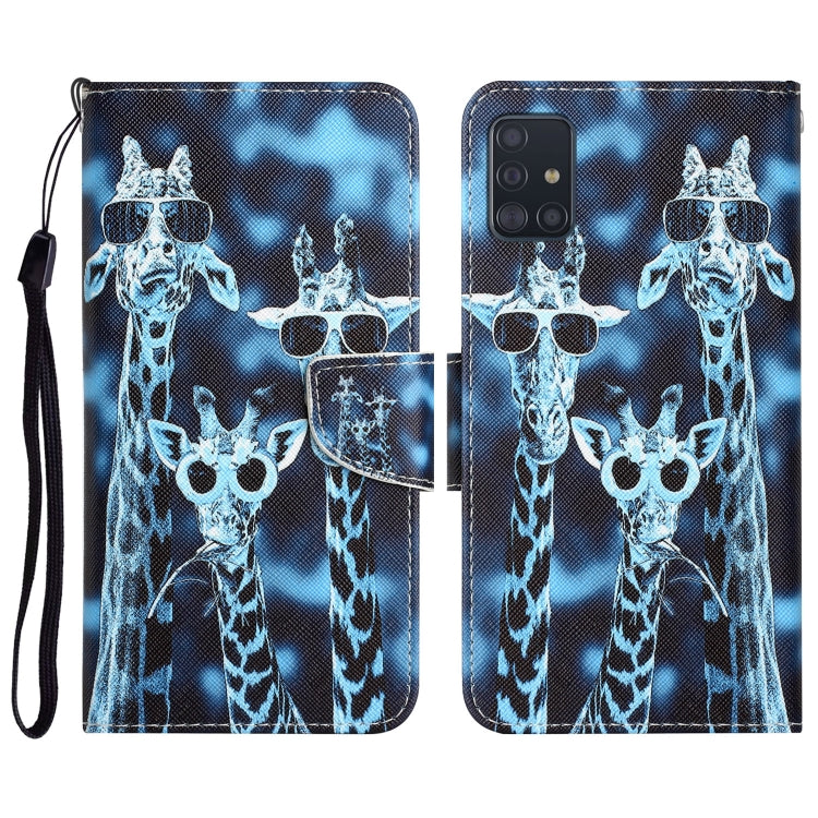 Colored Drawing Leather Phone Case, For Samsung Galaxy A51