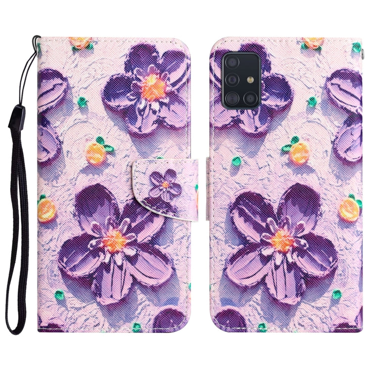 Colored Drawing Leather Phone Case, For Samsung Galaxy A51