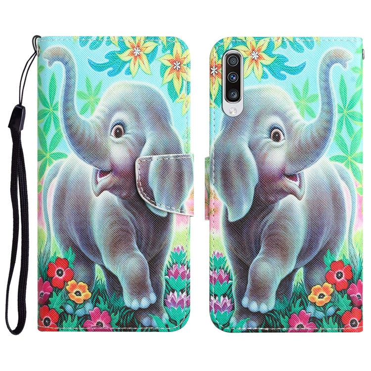Colored Drawing Leather Phone Case, For Samsung Galaxy A70
