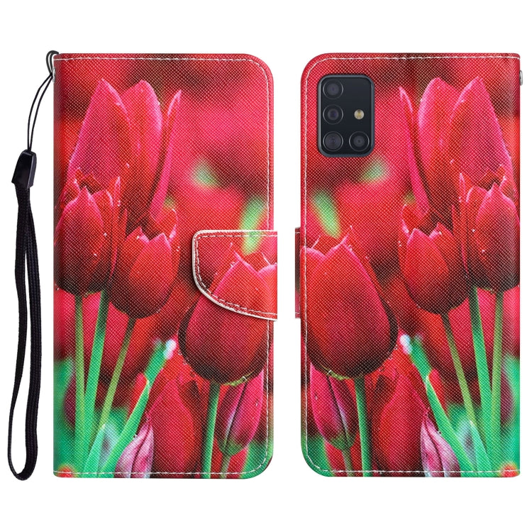Colored Drawing Leather Phone Case, For Samsung Galaxy A71