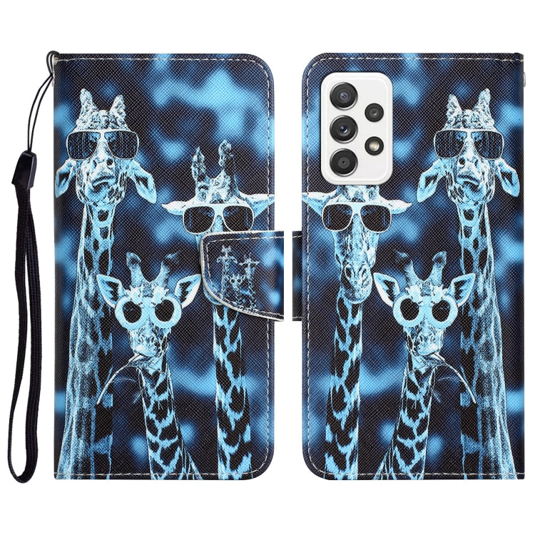 Colored Drawing Leather Phone Case, For Samsung Galaxy A73 5G
