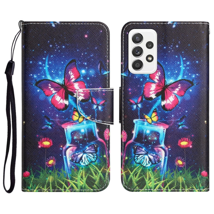 Colored Drawing Leather Phone Case, For Samsung Galaxy A73 5G