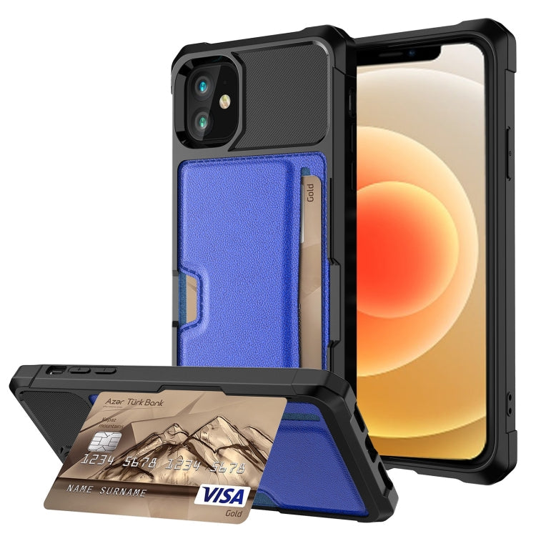 ZM02 Card Slot Holder Phone Case, For iPhone 12, For iPhone 12 mini, For iPhone 12 Pro, For iPhone 12 Pro Max, For iPhone 13, For iPhone 13 mini, For iPhone 13 Pro, For iPhone 13 Pro Max