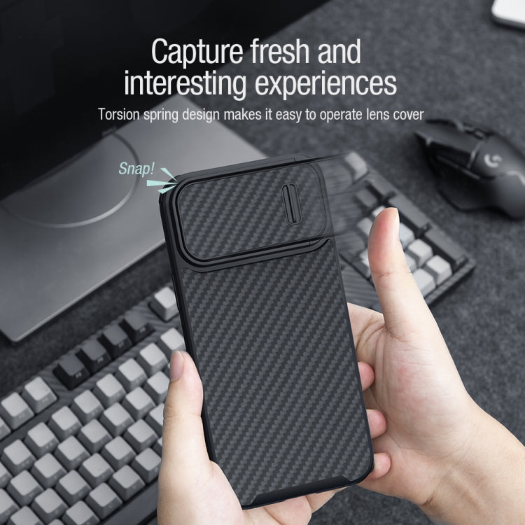 NILLKIN Synthetic Fiber Camshield Phone Case, For iPhone 14, For iPhone 14 Plus, For iPhone 14 Pro