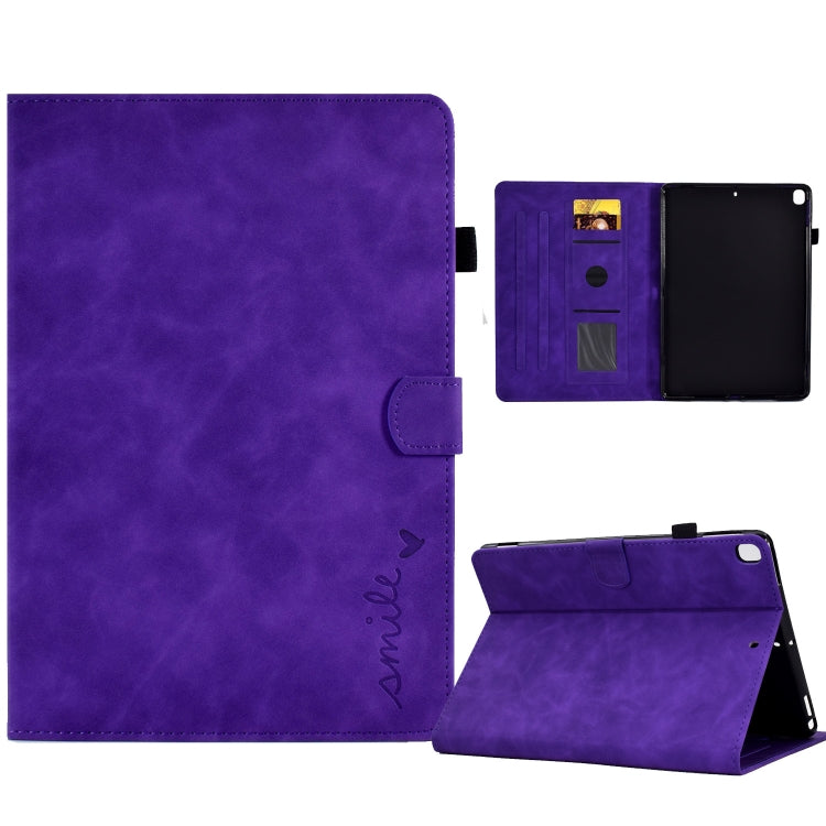 Embossed Smile Flip Tablet Leather Smart Case, For iPad 10.2 / Air 10.5 2019, For iPad Air 2022 / 2020 10.9, For iPad mini 2024 / mini 6, For iPad 9.7 2018&2017 / Air 2 / Air