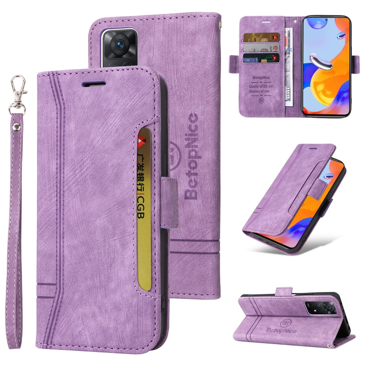 BETOPNICE Dual-side Buckle Leather Phone Case, For Xiaomi Redmi Note 10 Pro, For Xiaomi Redmi Note 11 4G, For Xiaomi Redmi Note 11 Pro 5G / 4G, For Xiaomi Redmi 9A