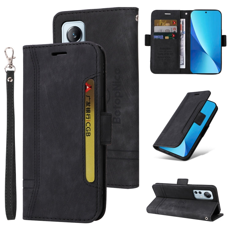 BETOPNICE Dual-side Buckle Leather Phone Case, For Xiaomi 12 Lite, For Xiaomi 12, For Xiaomi 12 Pro, For Xiaomi Poco M3 / Redmi 9T