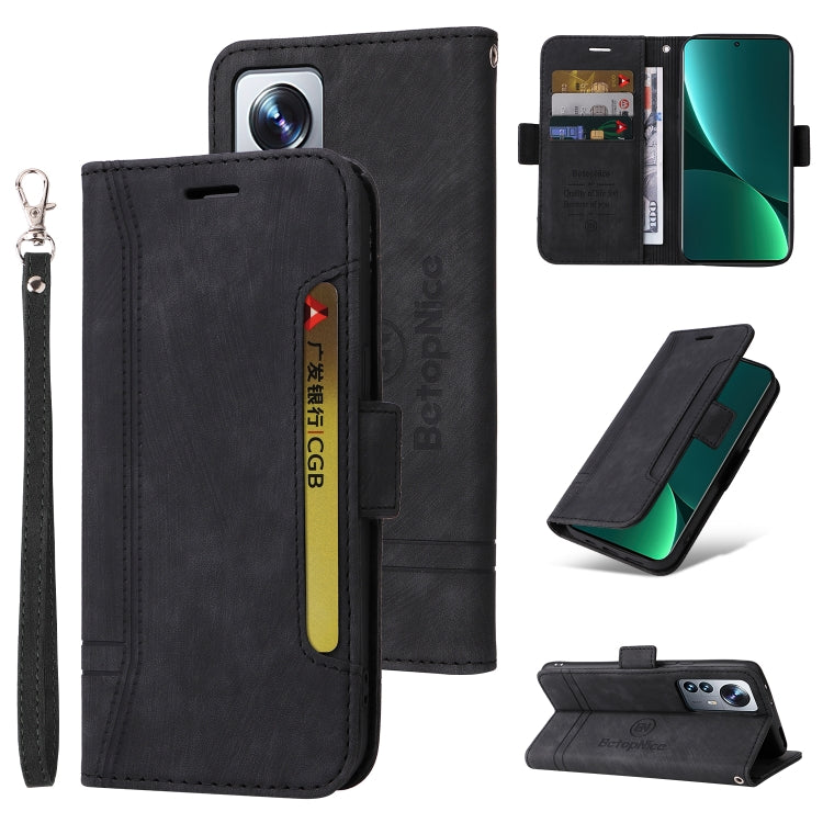 BETOPNICE Dual-side Buckle Leather Phone Case, For Xiaomi 12 Lite, For Xiaomi 12, For Xiaomi 12 Pro, For Xiaomi Poco M3 / Redmi 9T