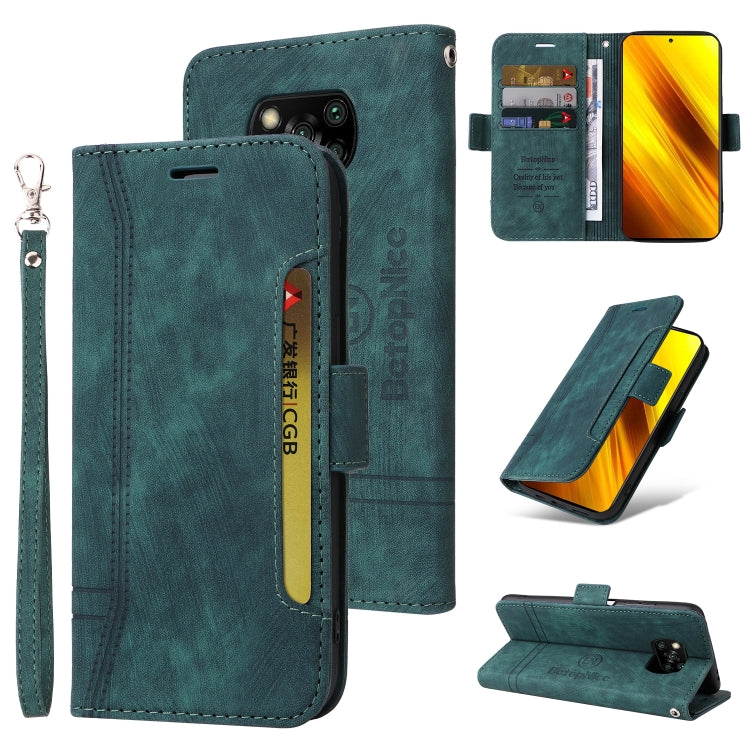 BETOPNICE Dual-side Buckle Leather Phone Case, For Xiaomi Poco M4 Pro 4G, For Xiaomi Poco X3 NFC, For Xiaomi Poco X4 Pro 5G